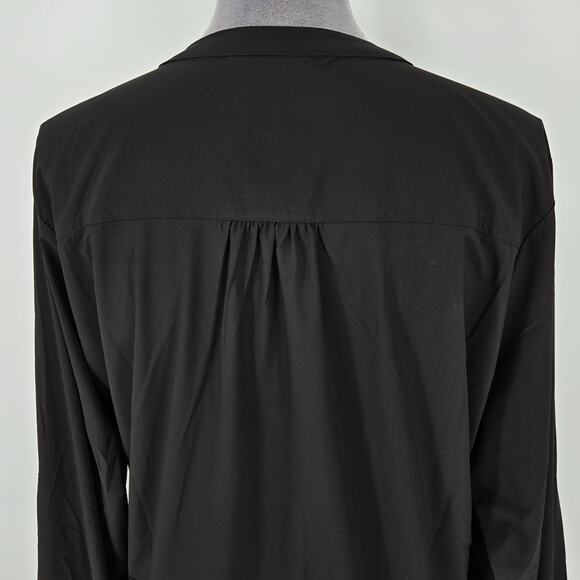 Orvis Dress Womens 2XL Black Henley Tie Waist Stretch Pockets Pack and Go New - Picture 8 of 16